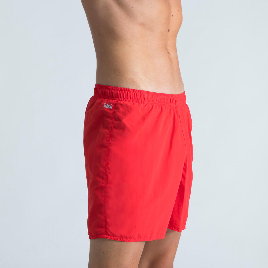 Pánske šortkové plavky Swimshort 100 červené 