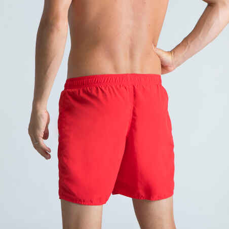 100 BASIC MEN'S SWIMMING SHORTS -RED /  BLUE