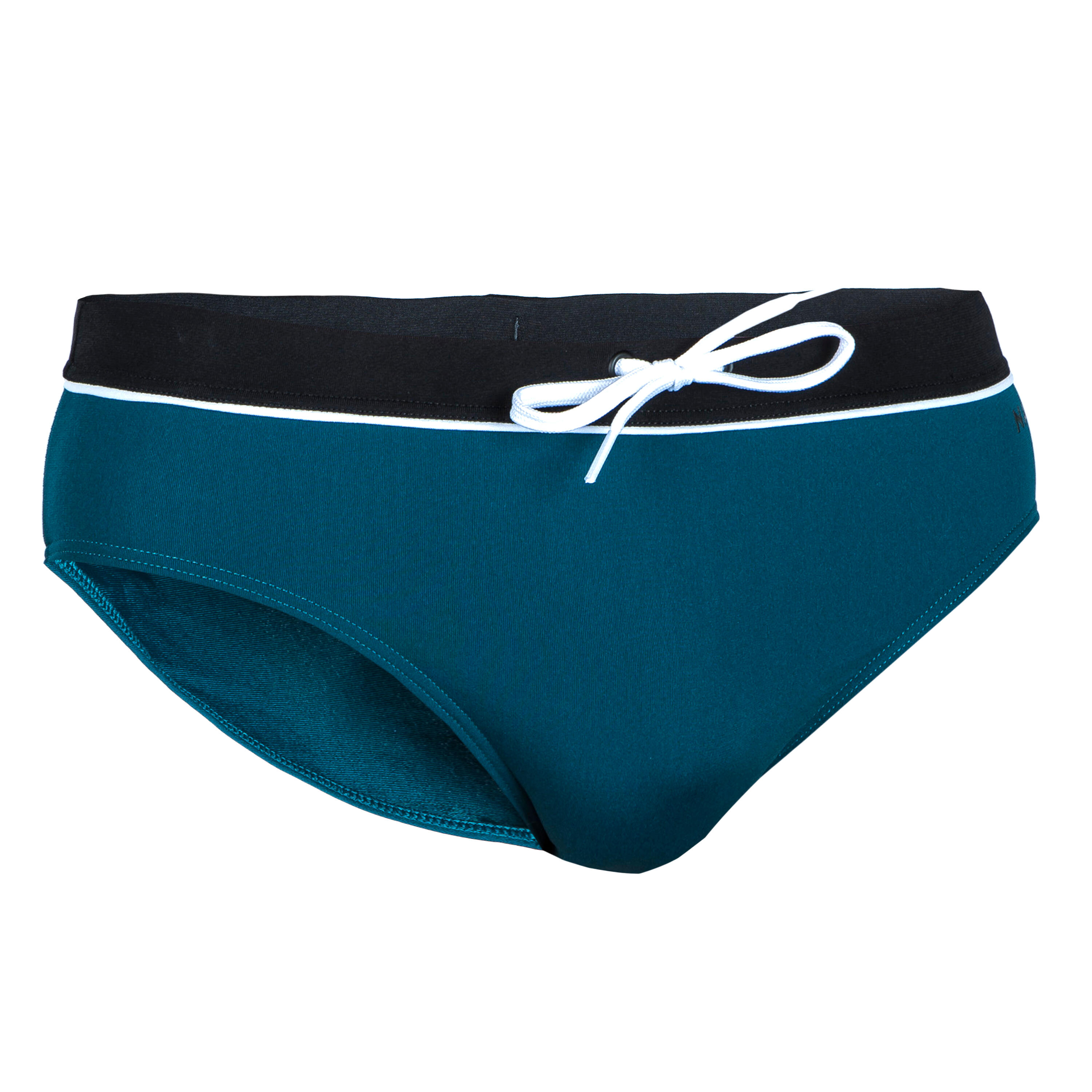 Bañador Hombre natación slip azul negro 4/4