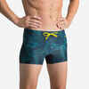 Men’s Swimming Boxer Shorts 100 Full - Black Yellow