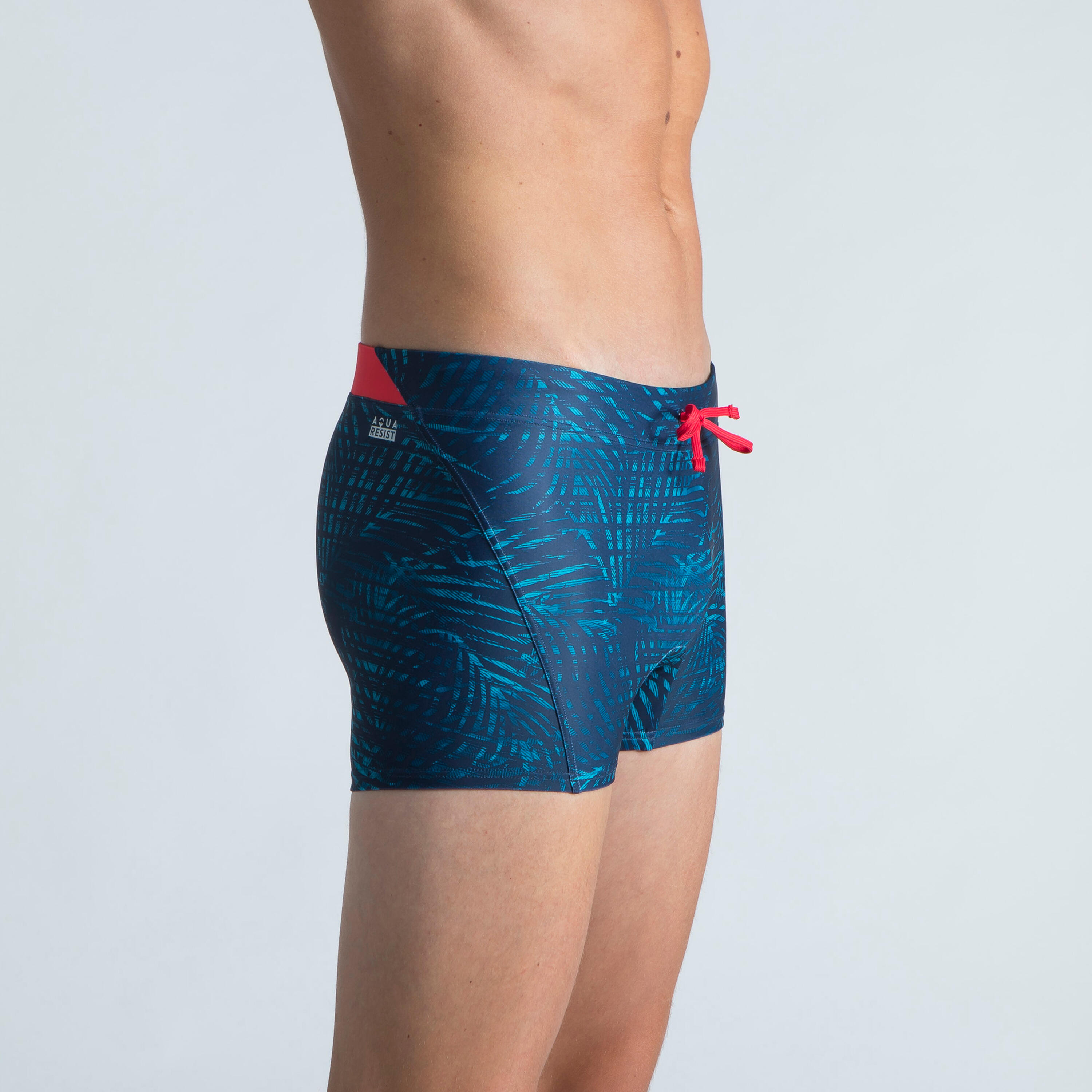Men’s Swimming Boxers - Boxers 100 Full - Blue Red 2/5