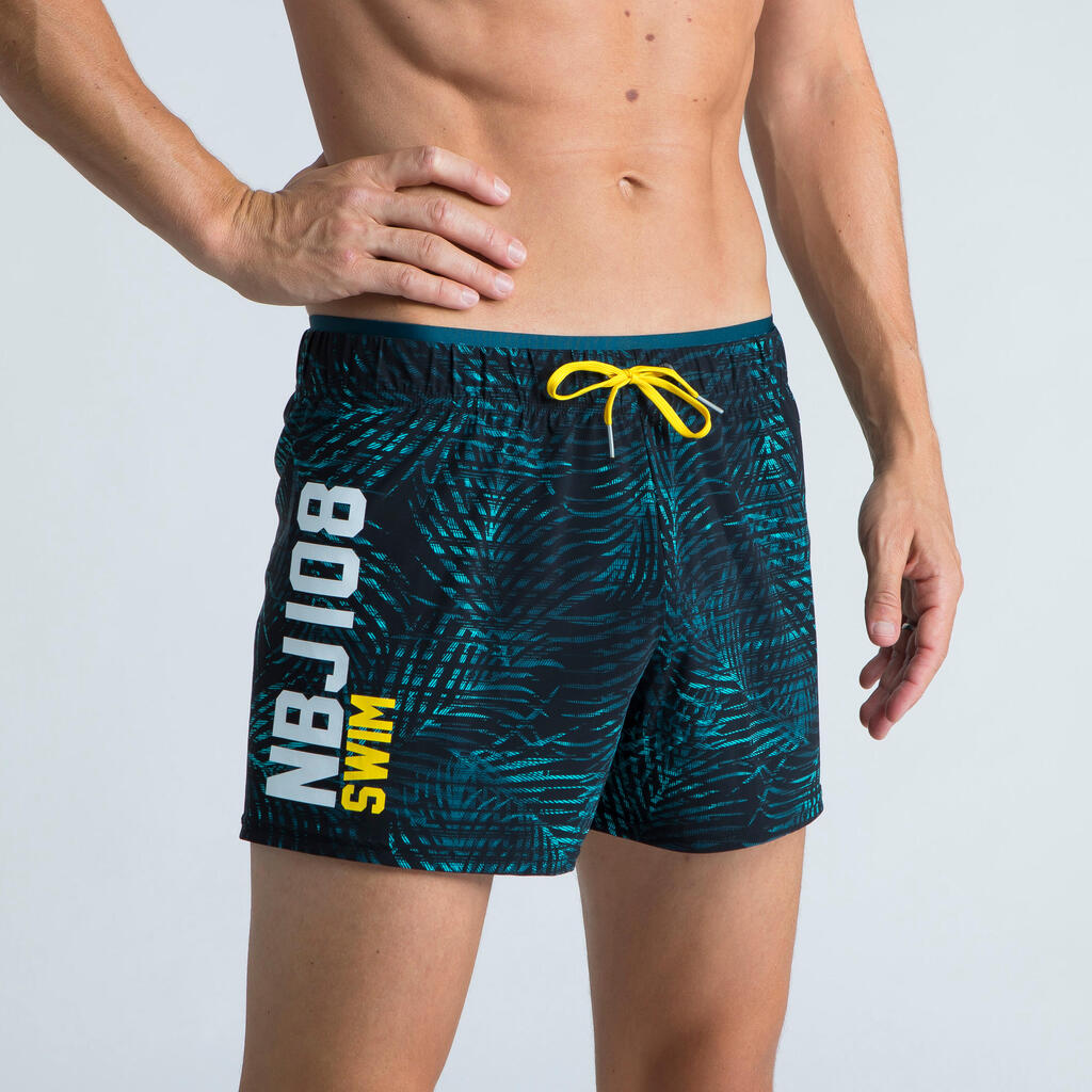 TRAJE DE BAÑO SHORT DE NATACIÓN HOMBRE 100 NEGRO