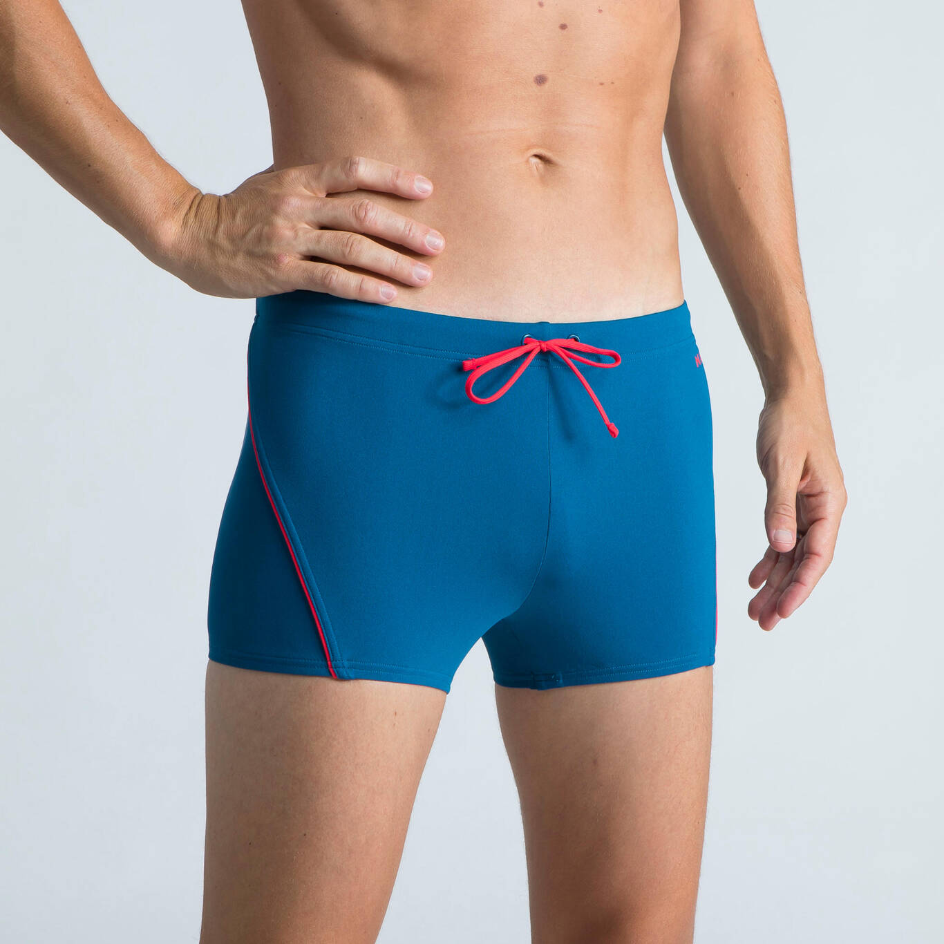 Mens Swimming Boxers Boxers 100 Plus Blue Red Decathlon
