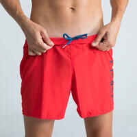 100 BASIC MEN'S SWIMMING SHORTS -RED /  BLUE