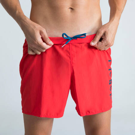 Men’s swimming shorts - Swimshort 100 Basic - Red Blue