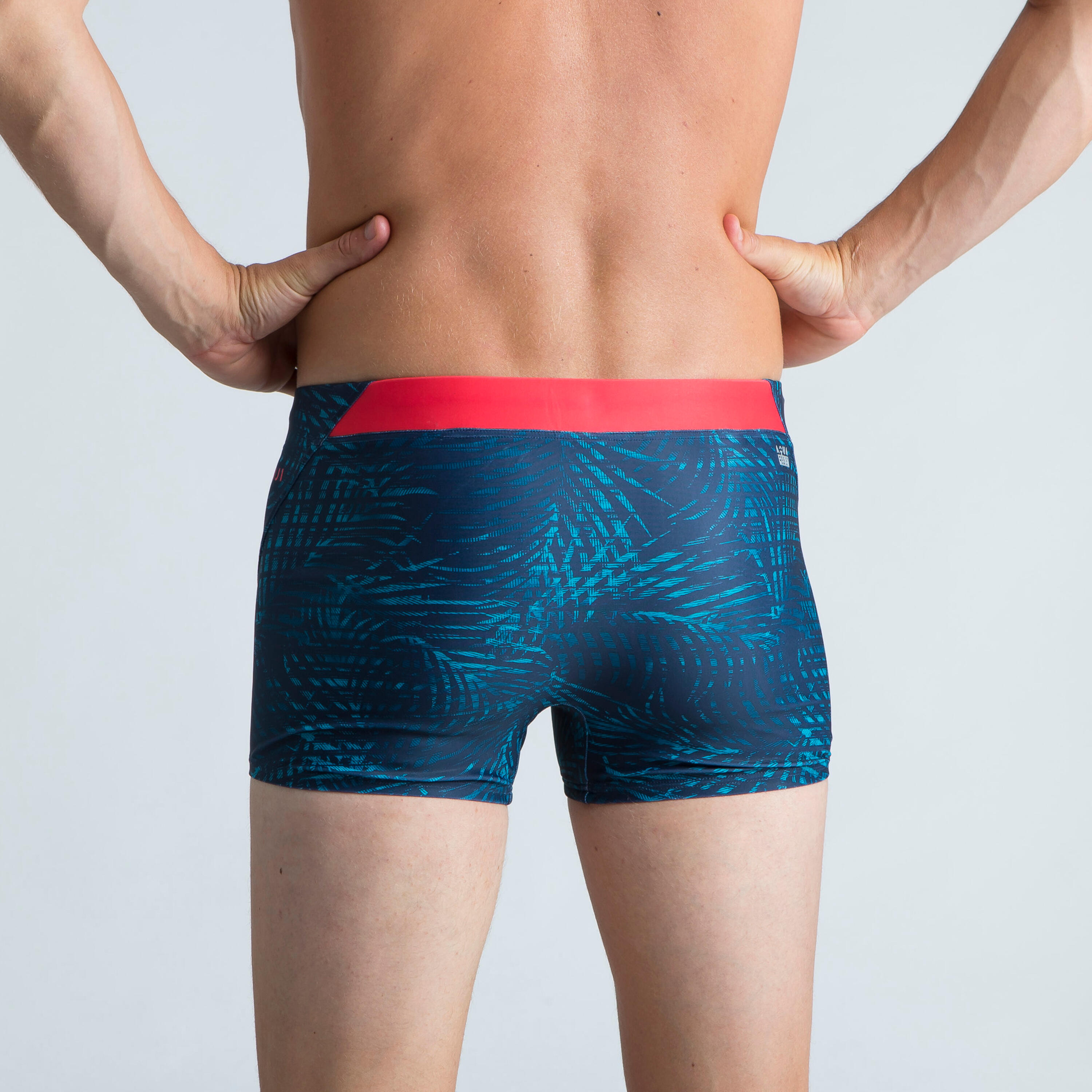 Men’s Swimming Boxers - Boxers 100 Full - Blue Red 3/5