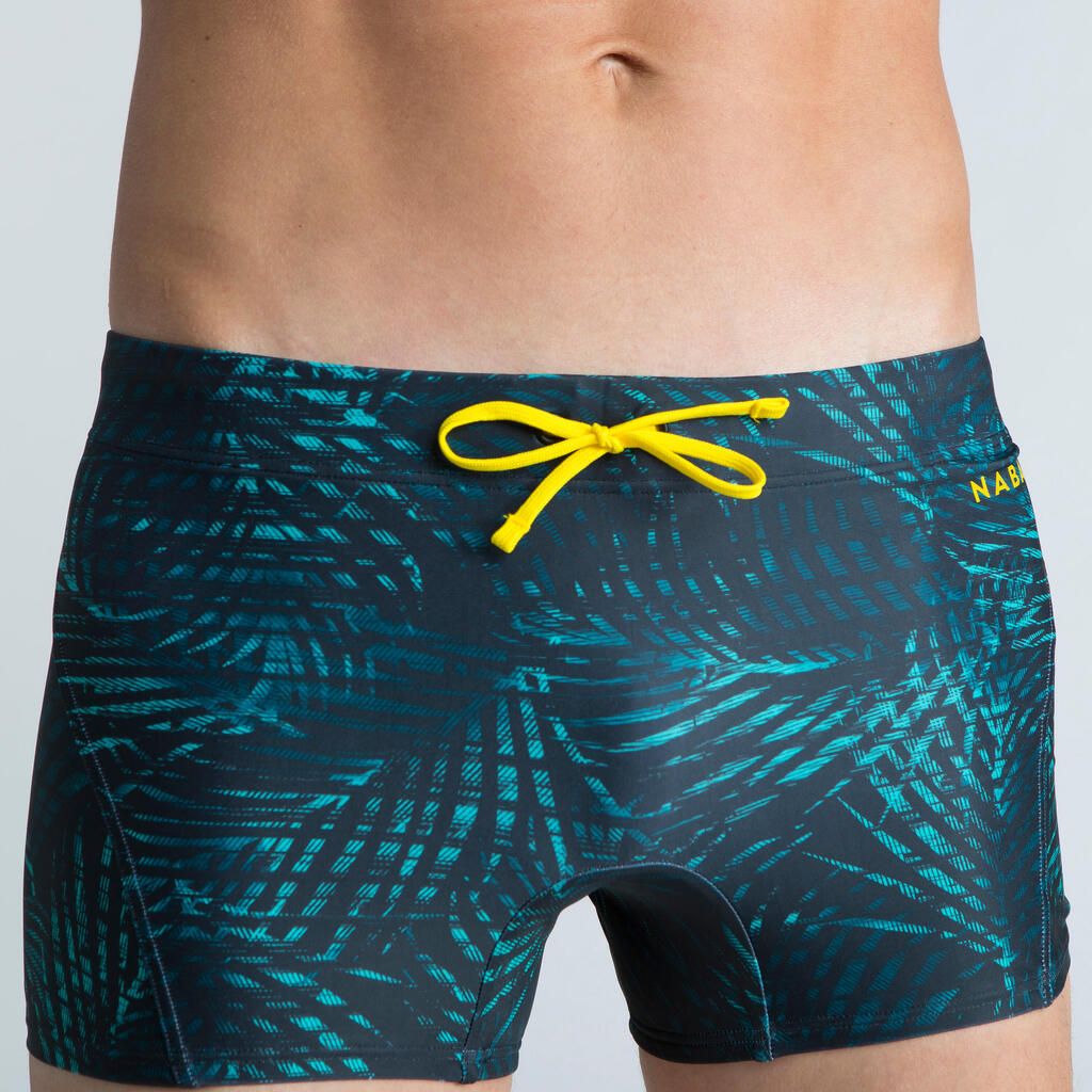 Men’s Swimming Trunks - Trunks 100 Full - Green Blue