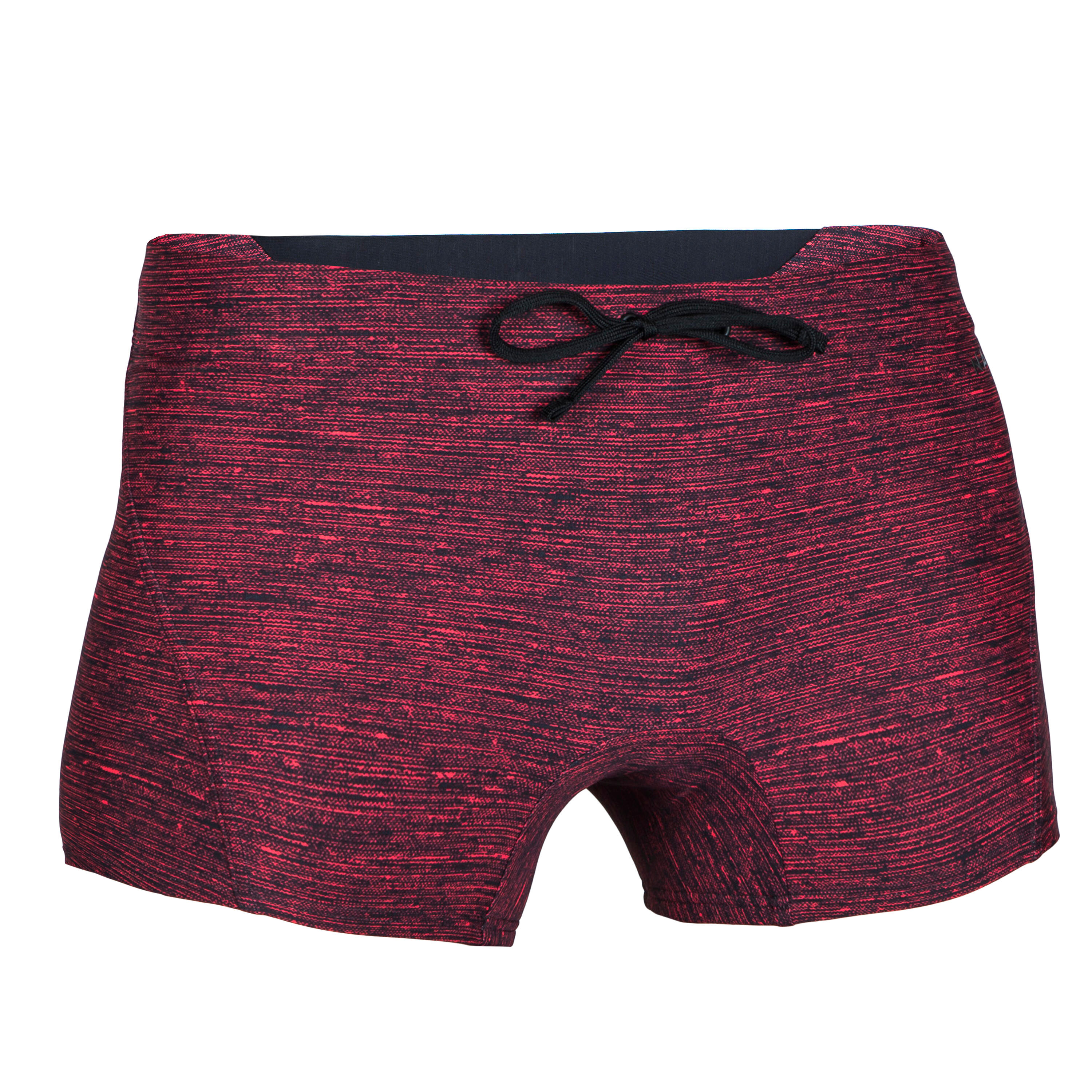 Men’s Swimming Boxer Shorts 100 Full - Red Black 5/5