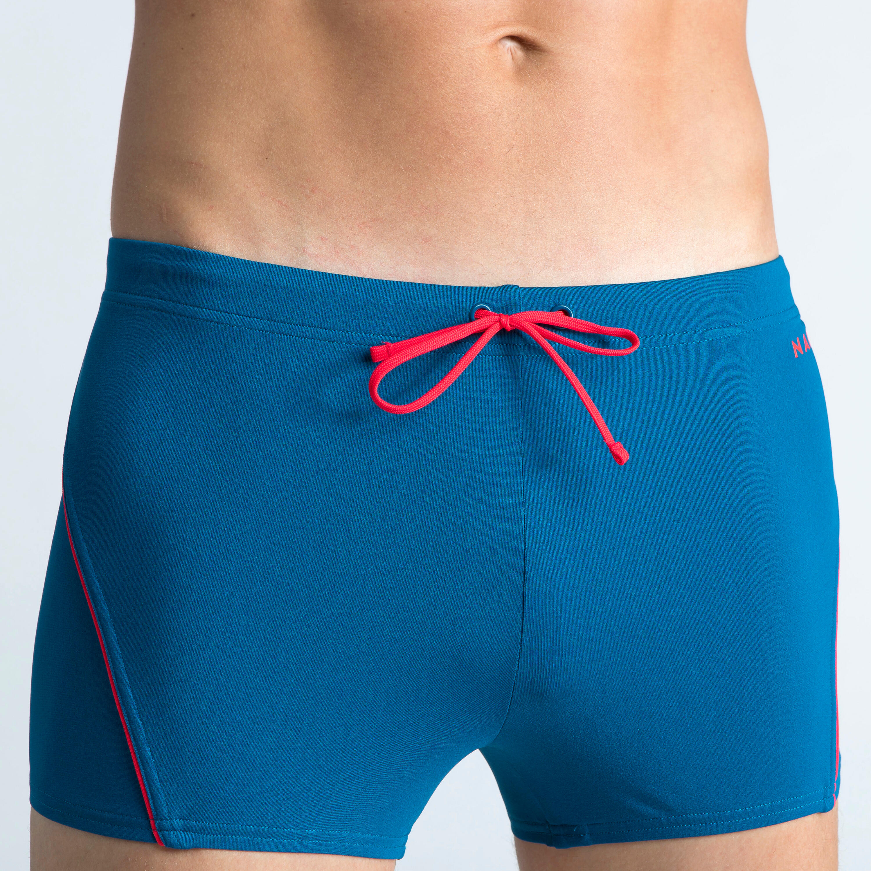 Men’s Swimming Boxers - Boxers 100 Plus - Blue Red 4/5