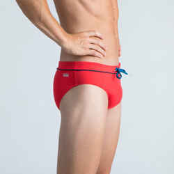 Men's Swimming Briefs 100 Pep - Red Blue