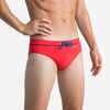 Men's Swimming Briefs 100 Pep - Red Blue