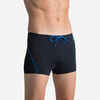 Men’s Swimming Boxers - Boxers 100 Plus - Black Blue