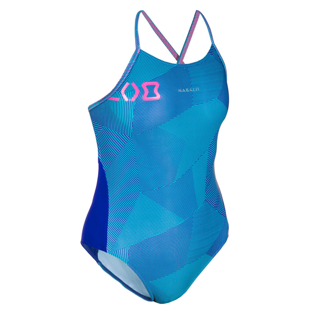 MAILLOT DE BAIN DE NATATION 1 PIECE FILLE ALL LAVO BLEU