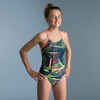 Girls’ One-piece Swimsuit Lexa Koli Navy Blue Yellow Coral