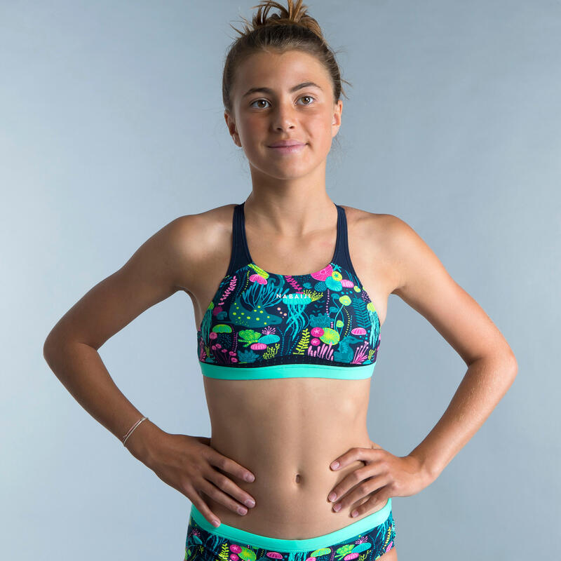 Sportbikini Oberteil Mädchen - Kamyleon Alg