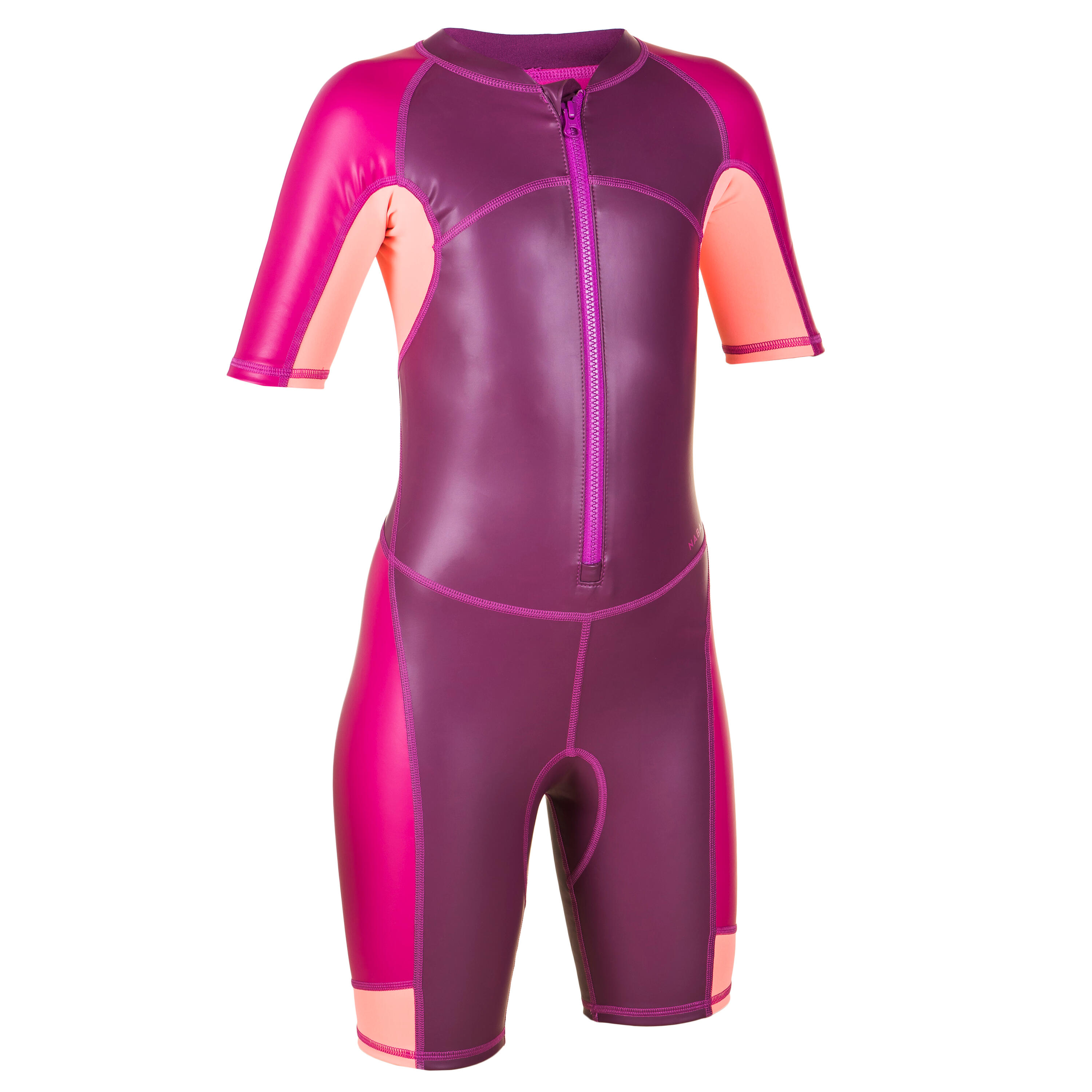 Neopreno piscina Kloupi corto Nina violeta rosa Decathlon