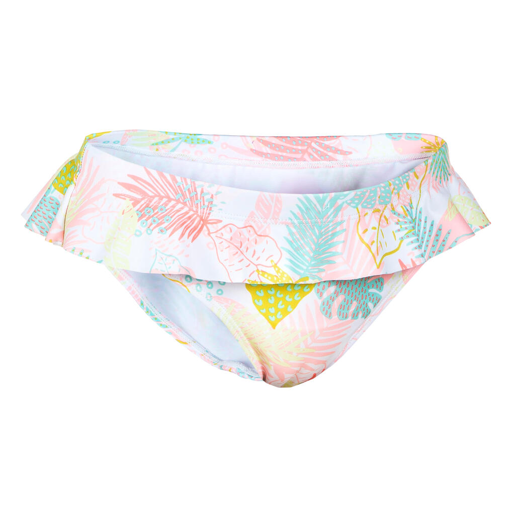 Girls’ Swimsuit Bottoms Lila Pantai - White