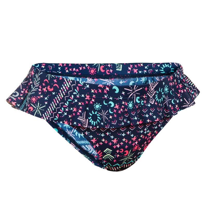 Bikinibroekje voor zwemmen meisjes Lila blauw