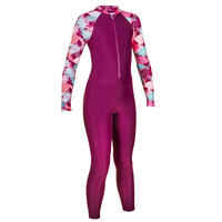 UV-Schwimmanzug langarm Kinder UV-Schuzt 50+ Combi violett