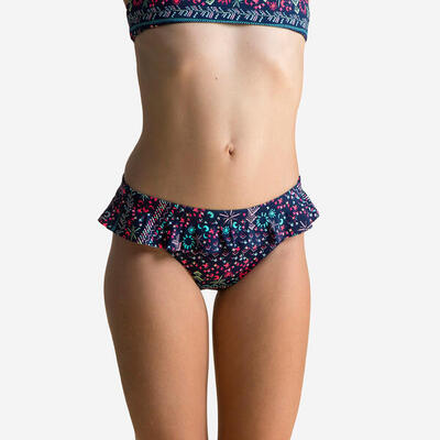 Bikini-Hose Mädchen Röckchen - 100 Lila Luna blau