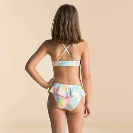 Girls' Swimming Swimsuit Bottoms Lila - White - Decathlon