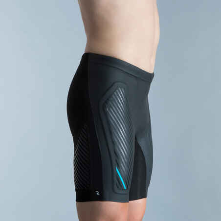 Neoprene Swimming Jammer - 2.5 mm + lined panels Black / Turquoise