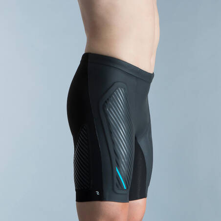 Neoprene Swimming Jammer - 2.5 mm + lined panels Black / Turquoise