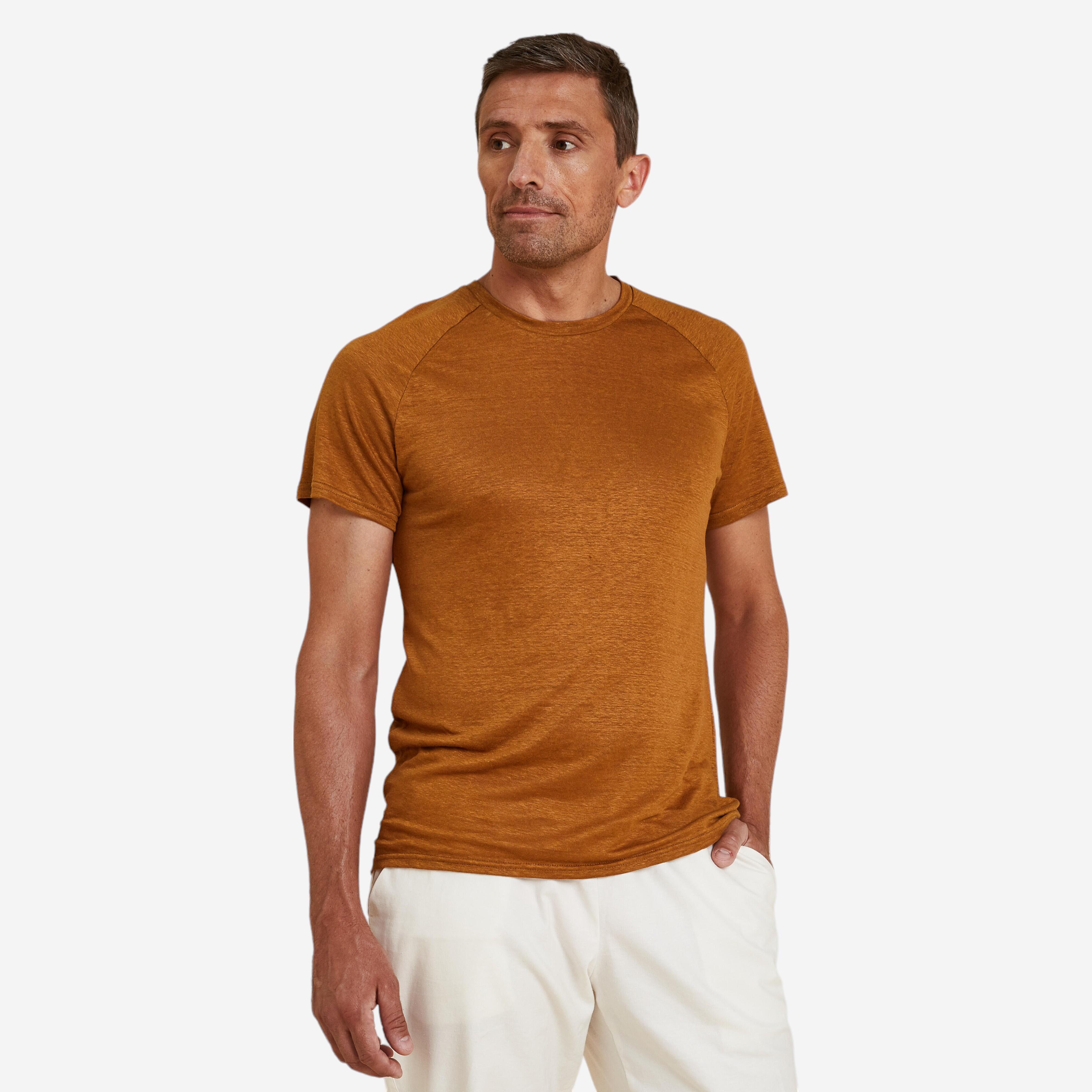 T SHIRT 100 LIN YOGA HOMME MADE IN FRANCE KIMJALY Decathlon