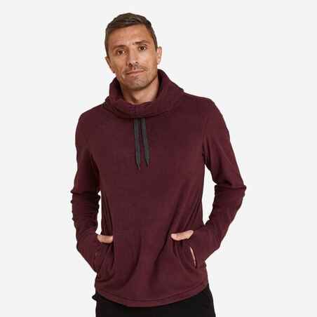 Men's Fleecy Yoga Sweatshirt - Burgundy