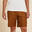 Shorts Yoga Leinen Baumwolle Herren braun