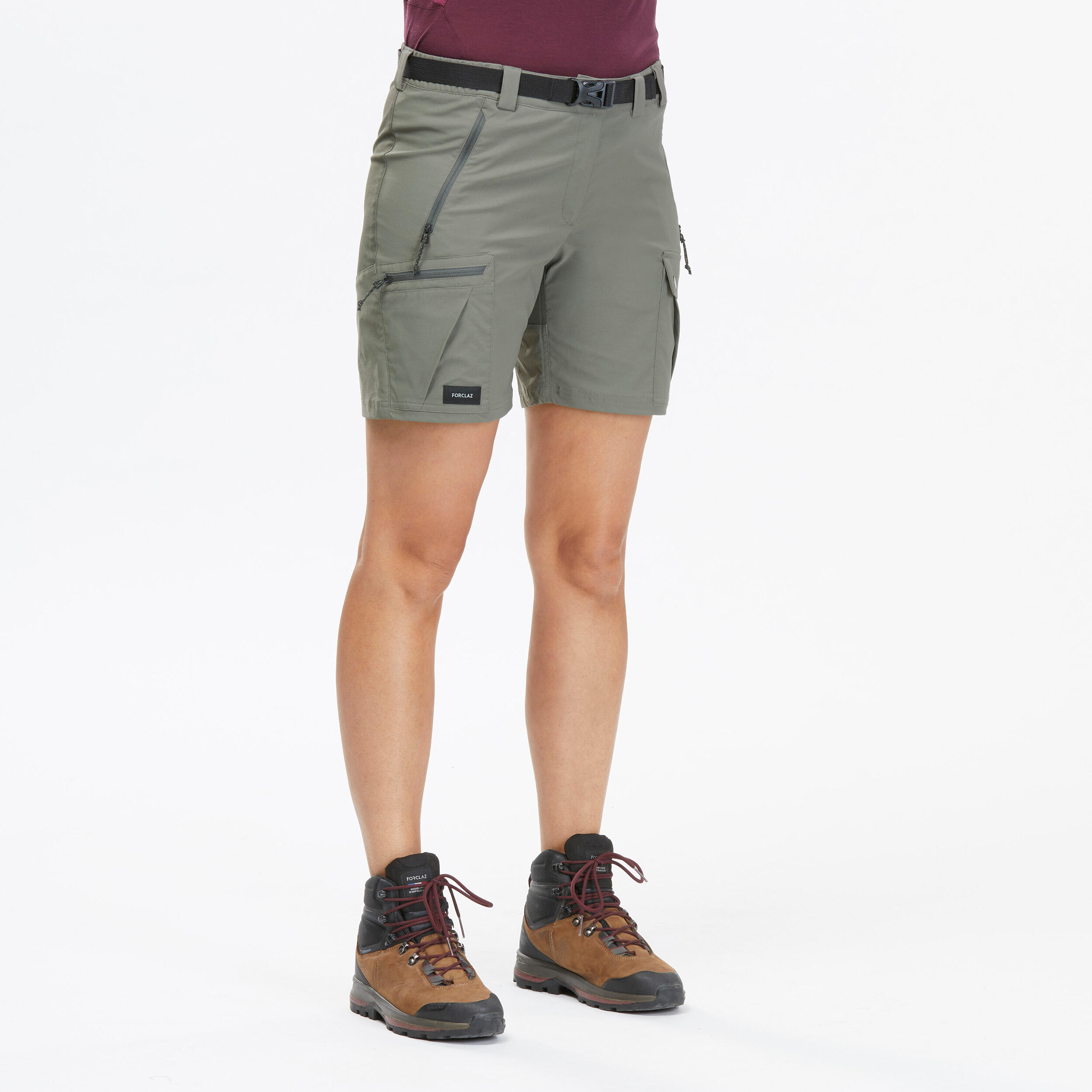 Pantalones de Montaña y Trekking Mujer Forclaz MT500 Tierra