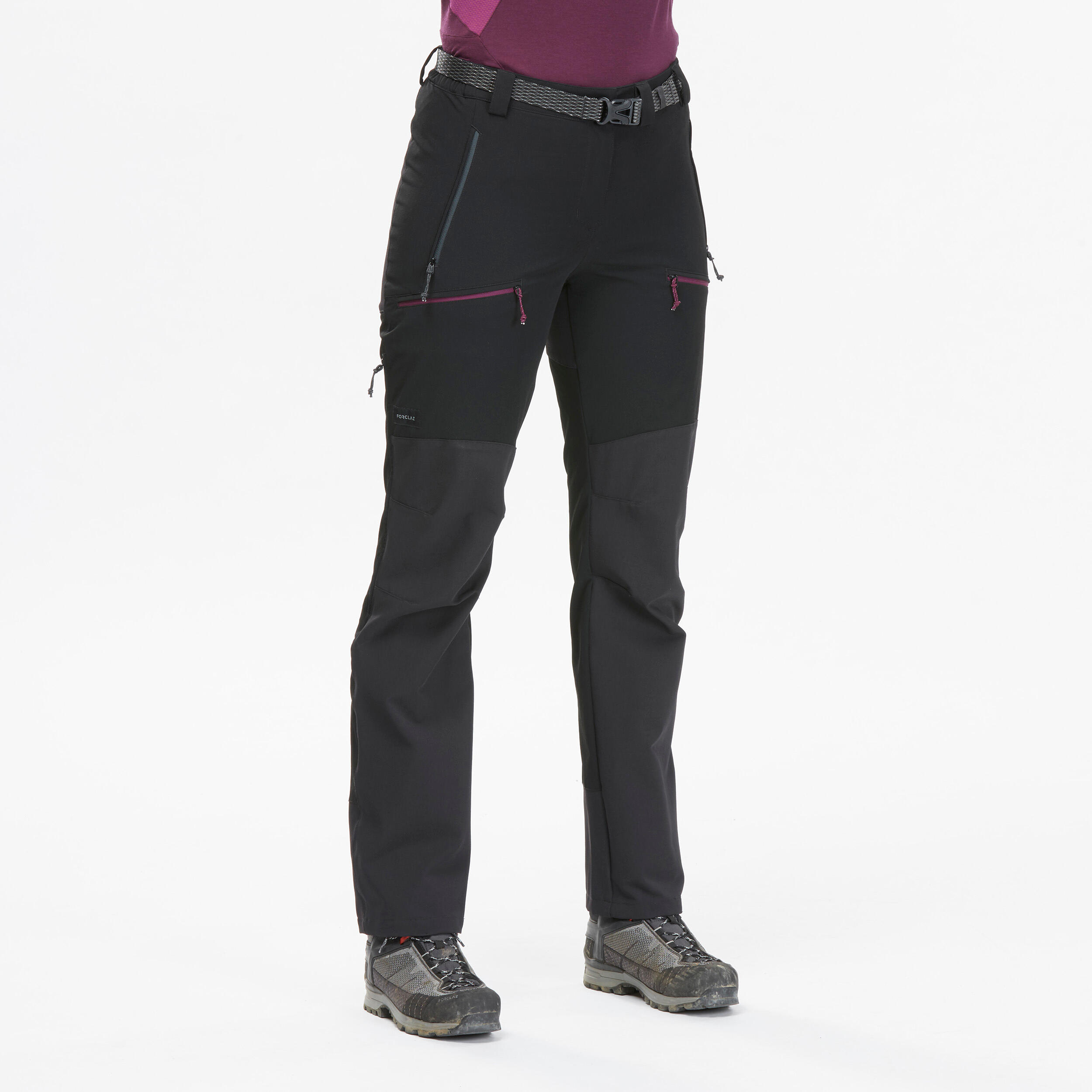 Pantalón repelente al agua Mujer trekking montaña - MT900 negro - Decathlon