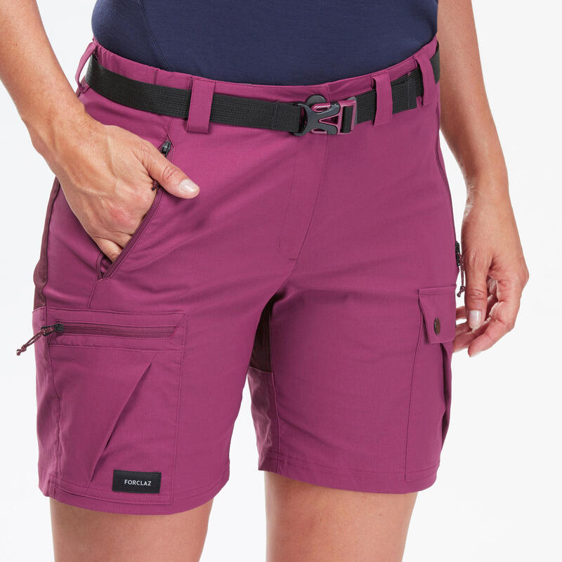 Kadın Outdoor Trekking Şortu - Mor - MT500