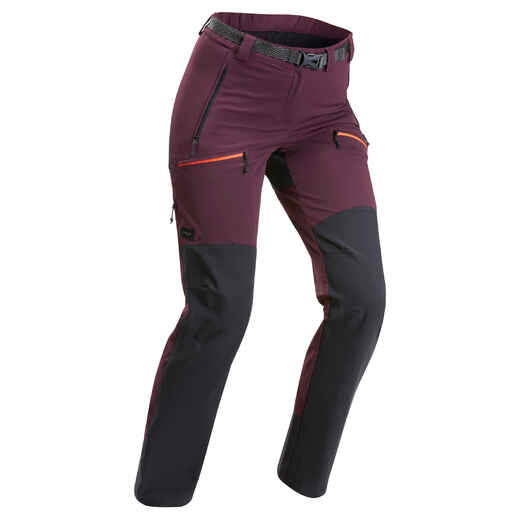 
      Women's Mountain Trekking Water-Repellent Trousers MT900 - maroon
  