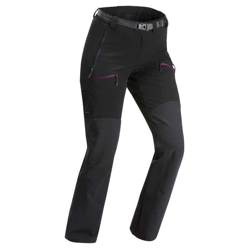 Wanderhose Damen wasserabweisend Trekking - MT900 schwarz