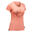 Merino T-shirt voor backpacken dames Travel 100 oranje