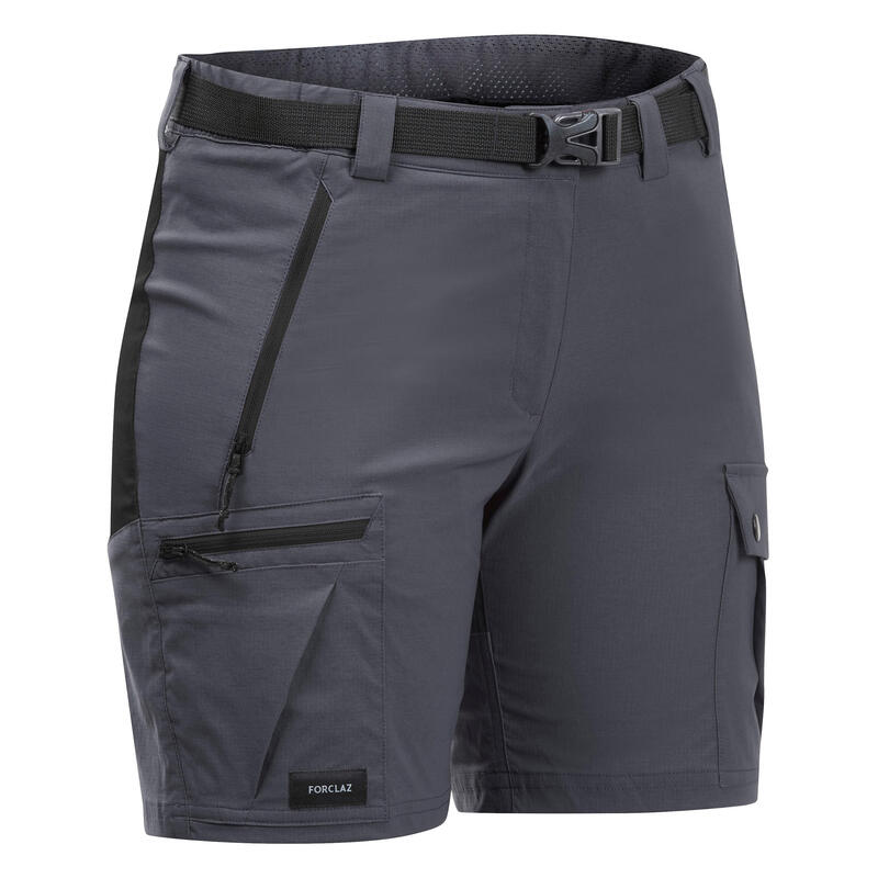 Pantalon scurt Trekking la munte MT500 Negru Damă