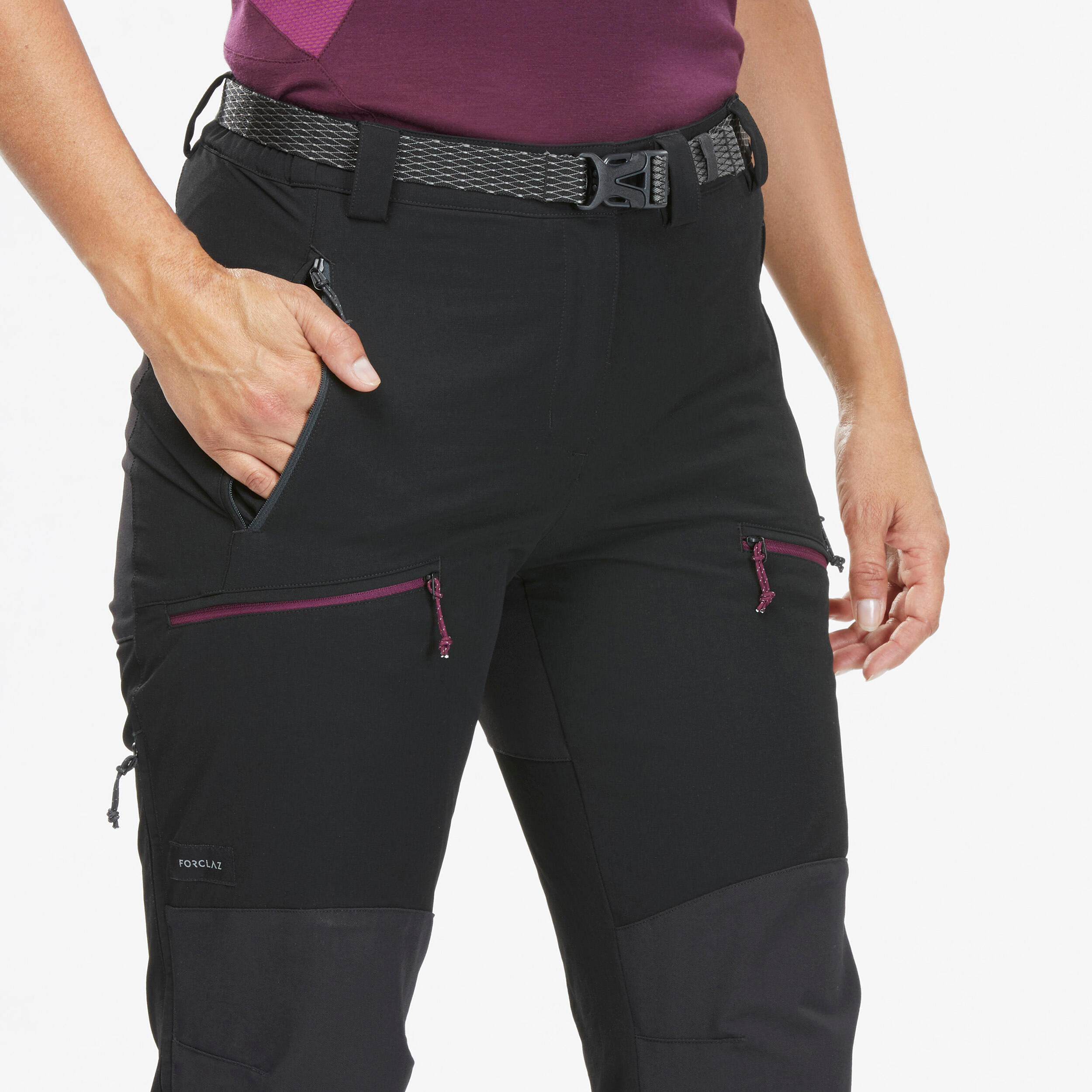 Брюки для треккинга в горах водоотталкивающие женские MT900  FORCLAZ