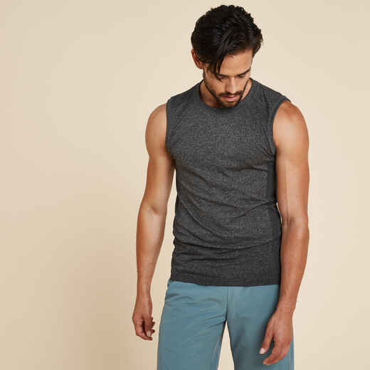 
      Men's Seamless Yoga Tank Top - Dark Grey
  