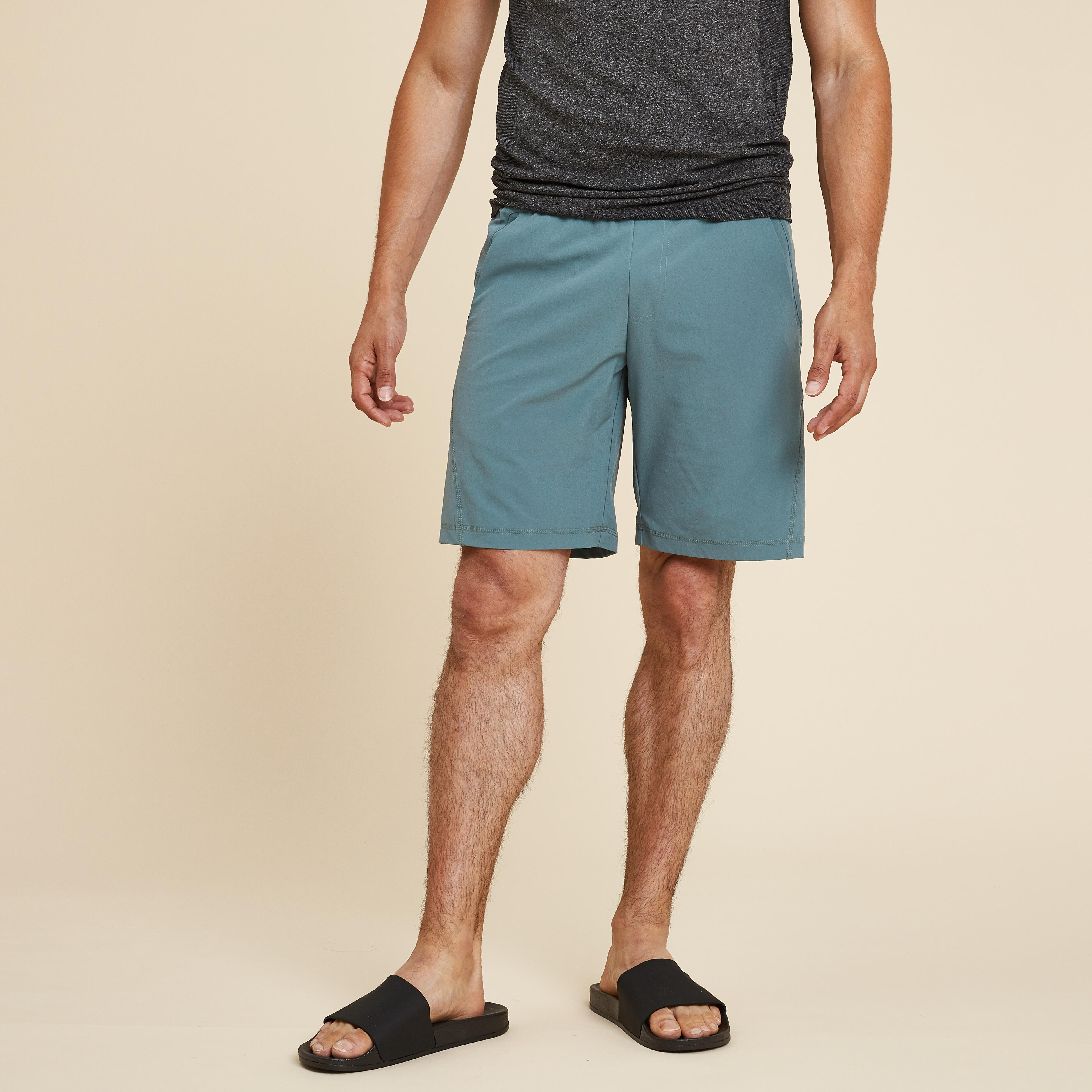 Pantalon scurt Yoga Dinamică Pânză Kaki Bărbați barbati imagine noua