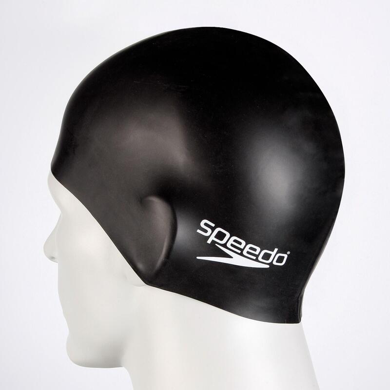 Touca de natação em silicone preta para adulto Speedo