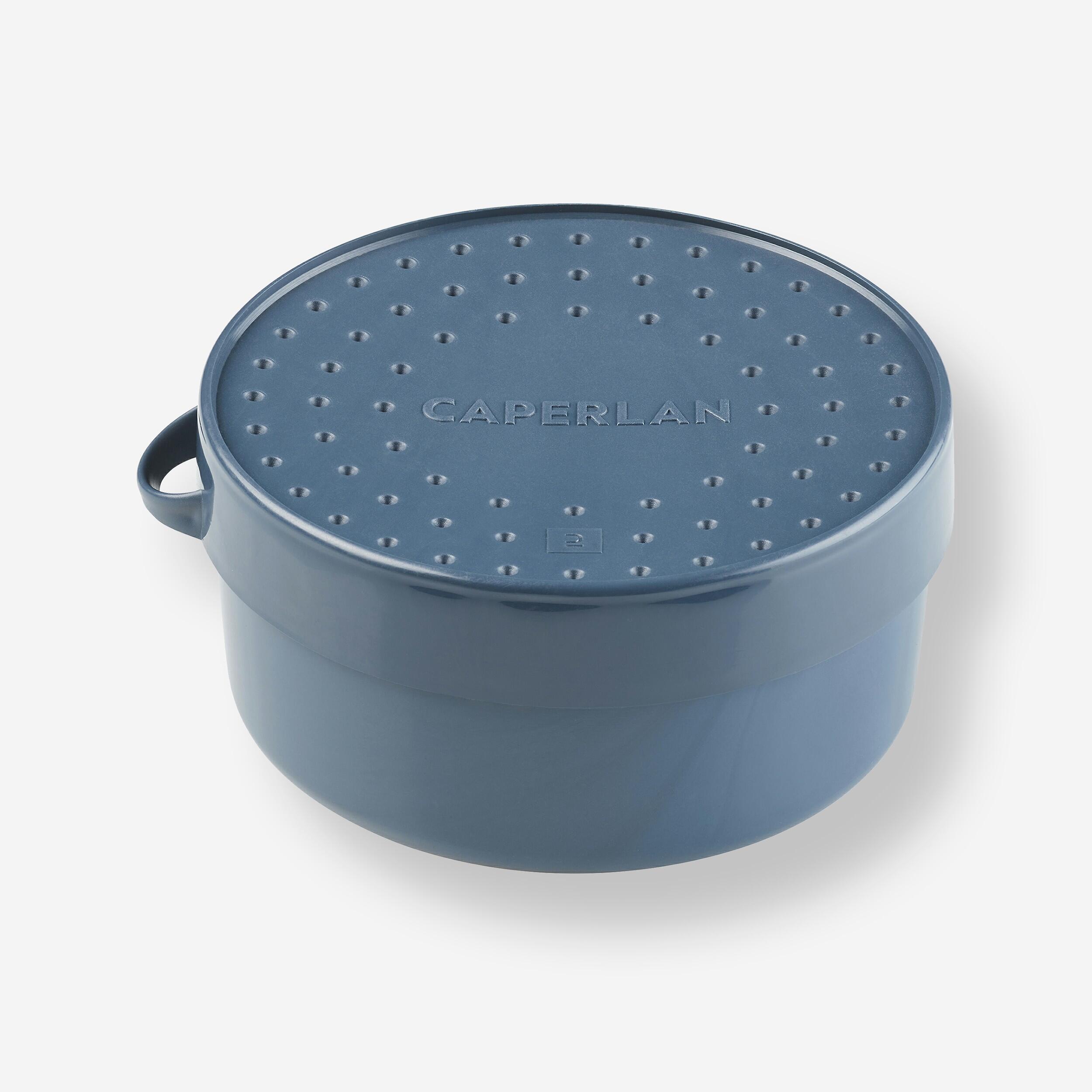 ROUND BAIT BOX 80MM DIAMETER WITH A LID WITH HOLES LVB 0.2L 1/4