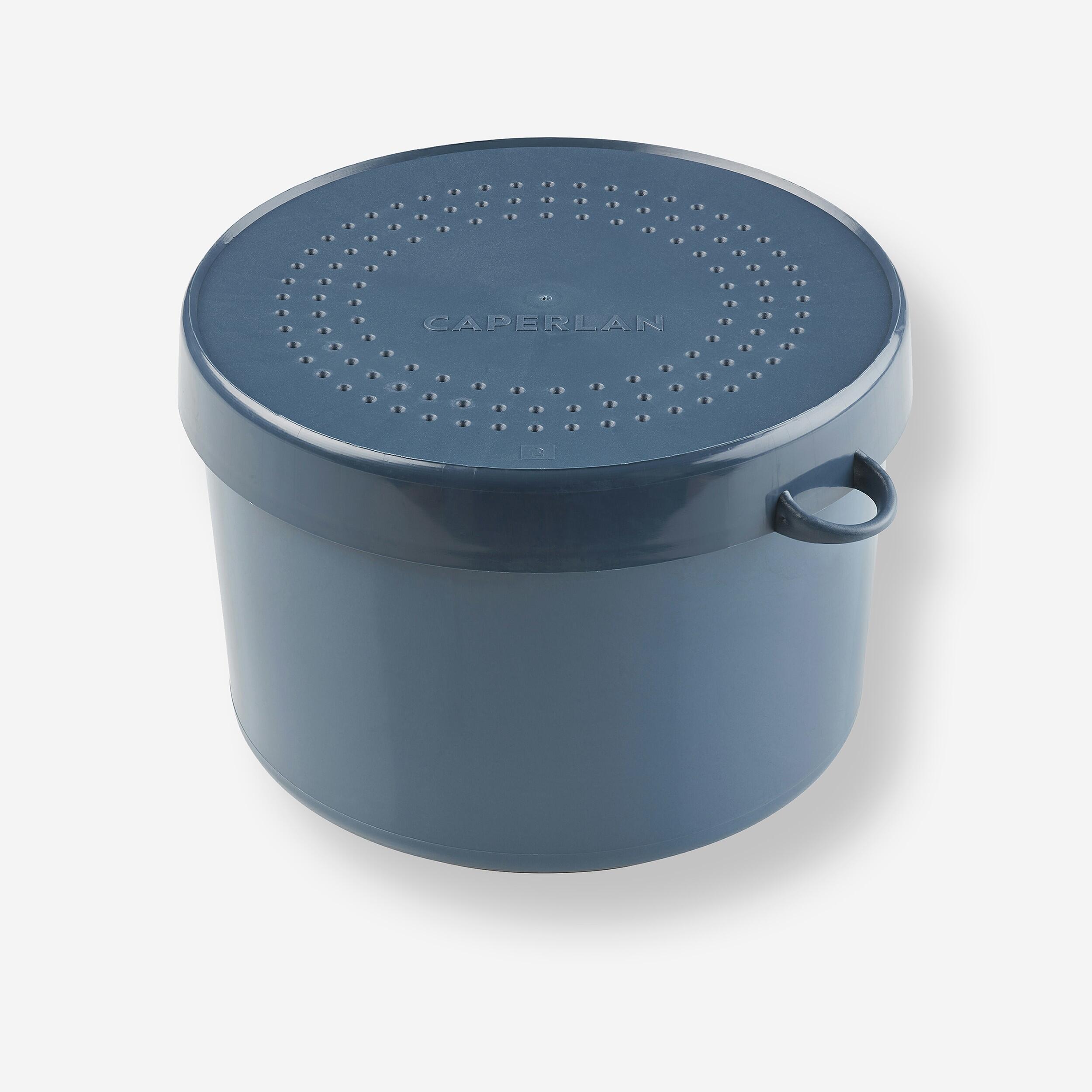 ROUND BAIT BOX 130MM DIAMETER WITH A LID WITH HOLES LVB 1L 1/4