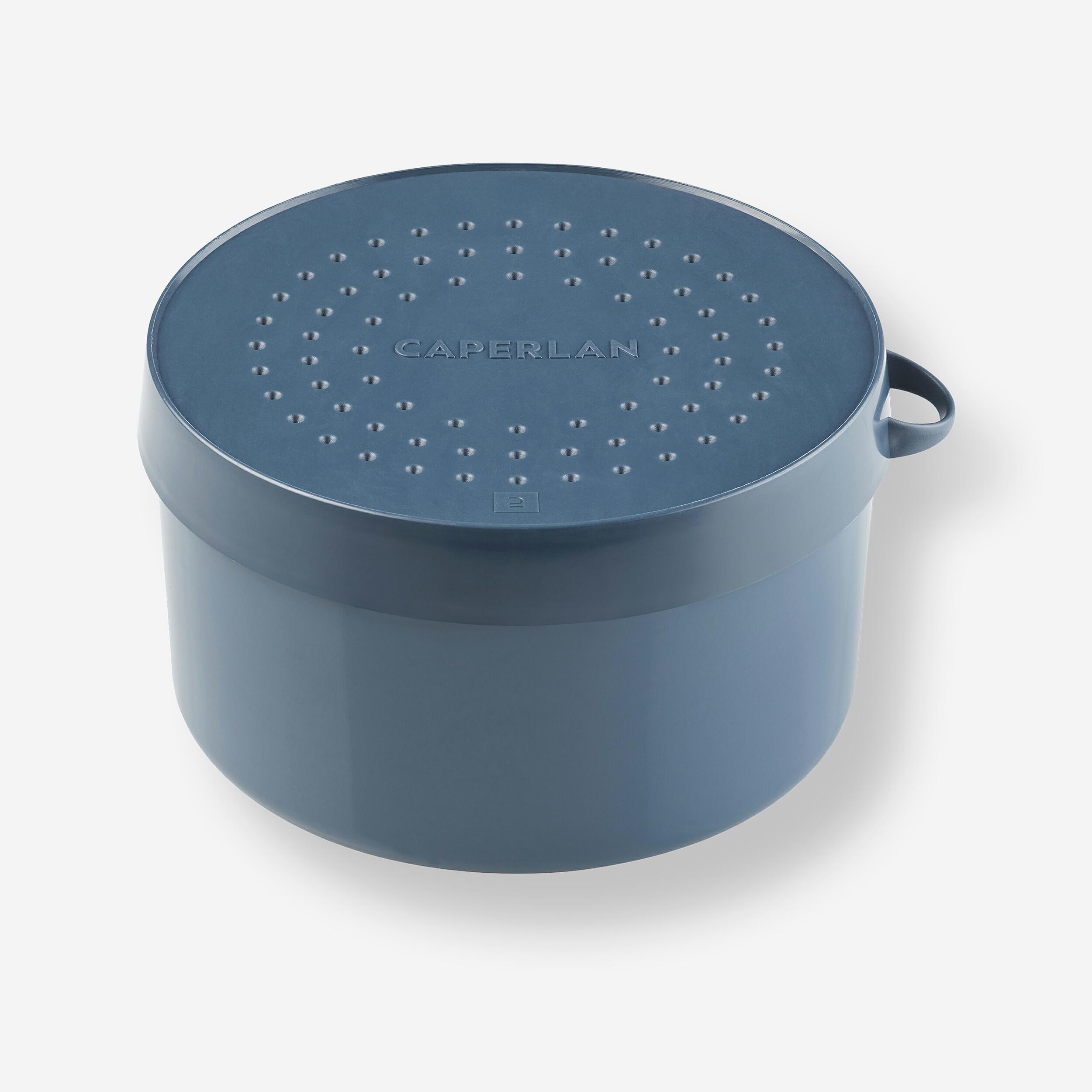 100MM DIAMETER ROUND BAIT BOX WITH PERFORATED LID LVB 0.5L