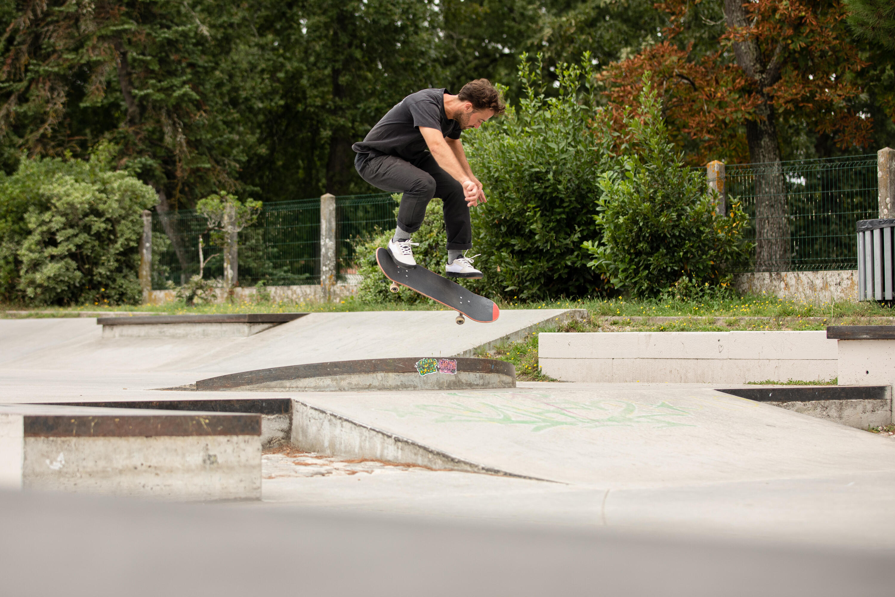 Chaussures vulcanisées de skateboard adulte vulca 500 ii noire / noire. 21/23