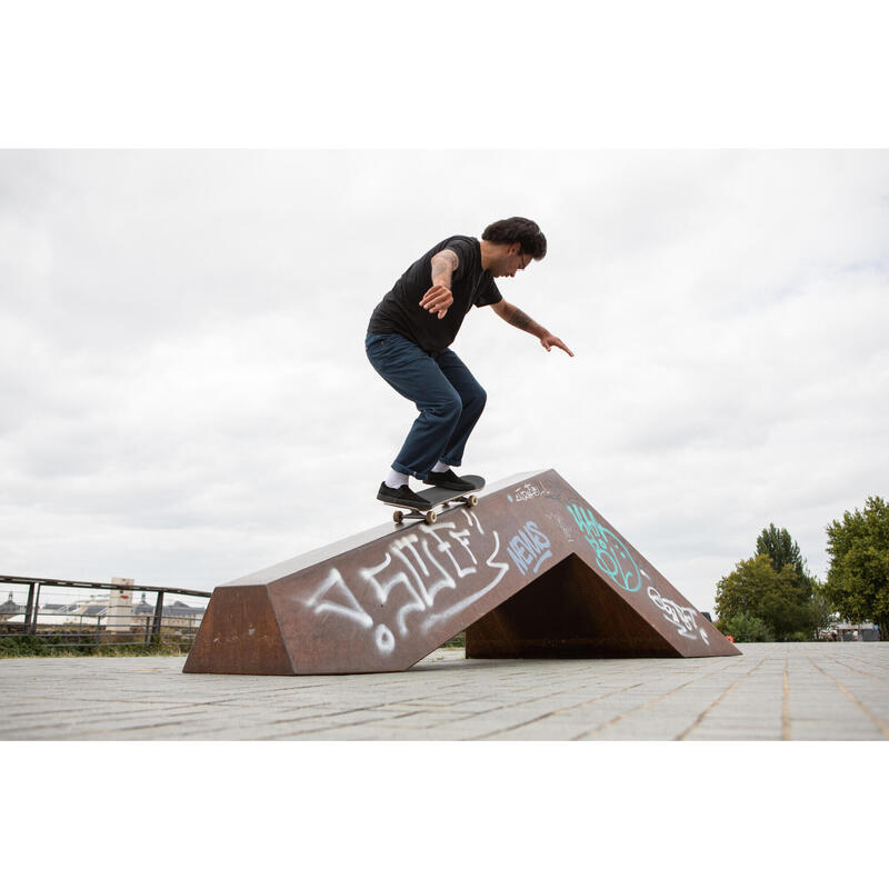 Scarpe skateboard VULCA 500 basse slip-on adulto nere