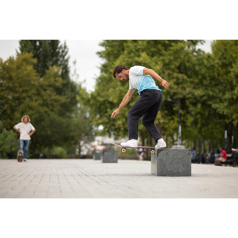 Scarpe skateboard adulto VULCA 500 SLIP-ON basse bianche