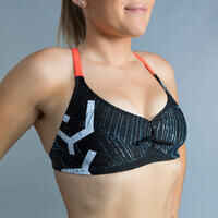 Women’s Swimming Swimsuit top Jana Black and Grey