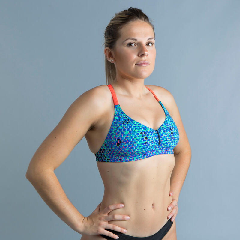 Top de bikini de mujer ultrarresistente cloro, Jana gani | Decathlon