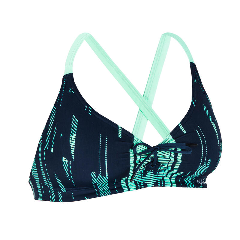 Bikinitop voor zwemmen dames Jana blauw en groen